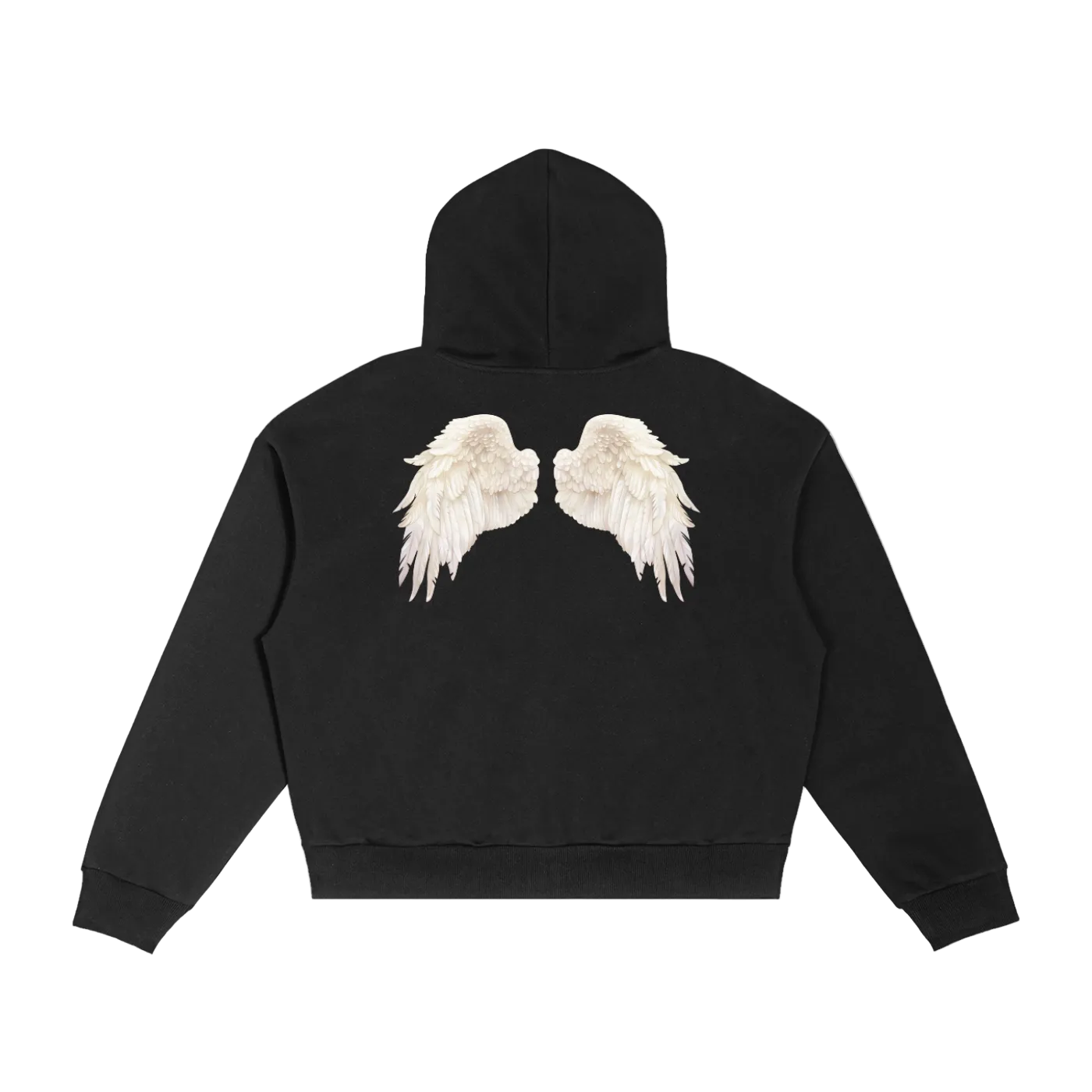 Angel Wings Plaid Zip Hoodie
