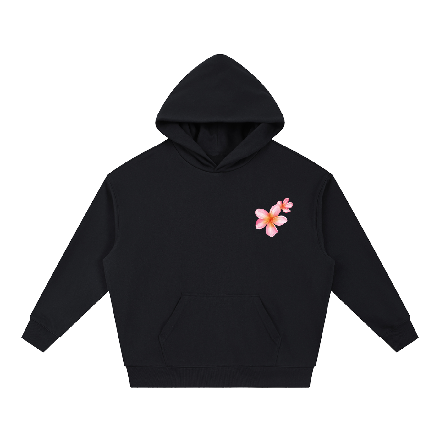 Pink Plumeria Boxy Hoodie