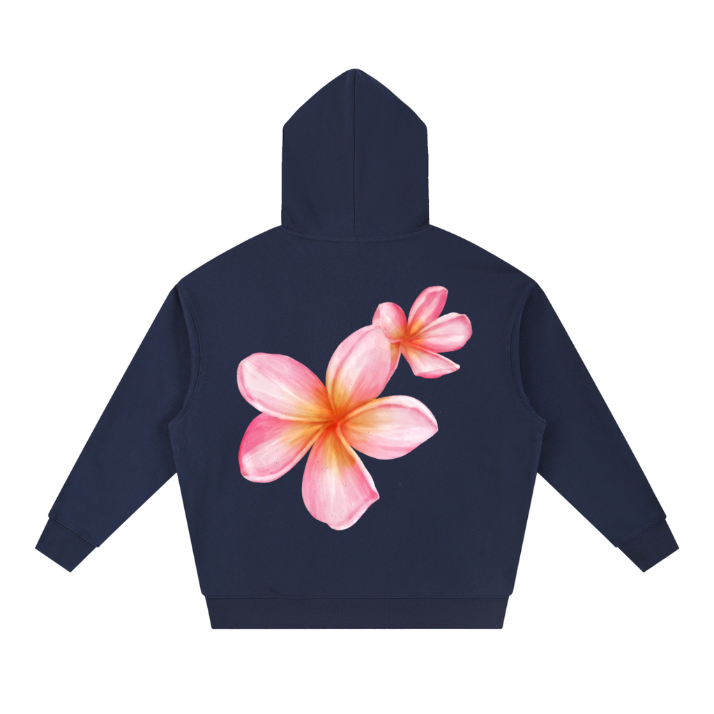 Pink Plumeria Boxy Hoodie