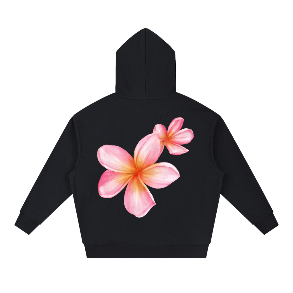 Pink Plumeria Boxy Hoodie