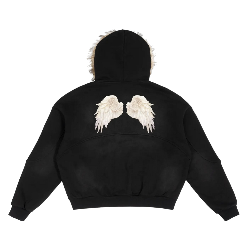 Angel Wings Fur Hoodie