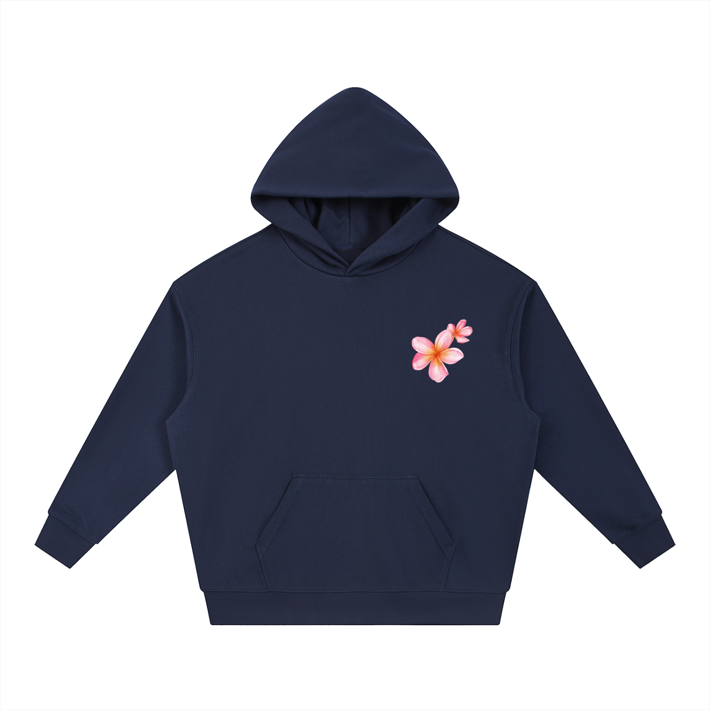 Pink Plumeria Boxy Hoodie