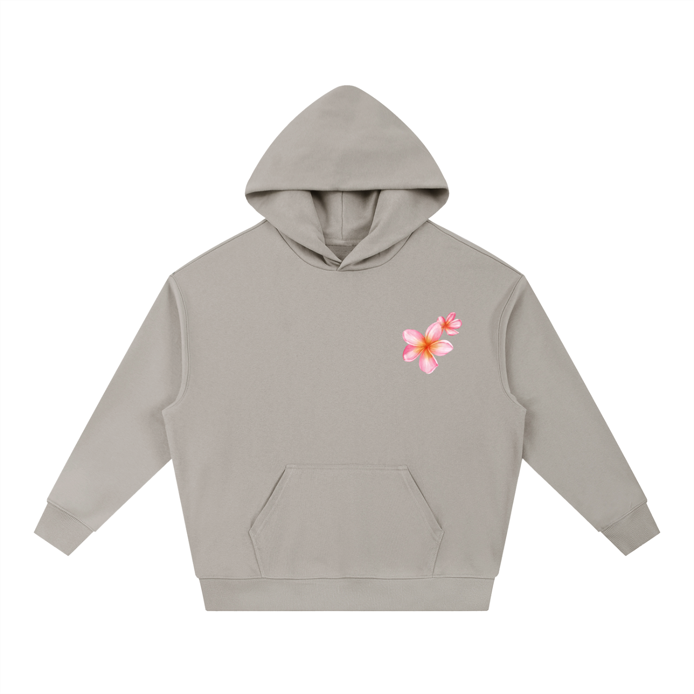 Pink Plumeria Boxy Hoodie